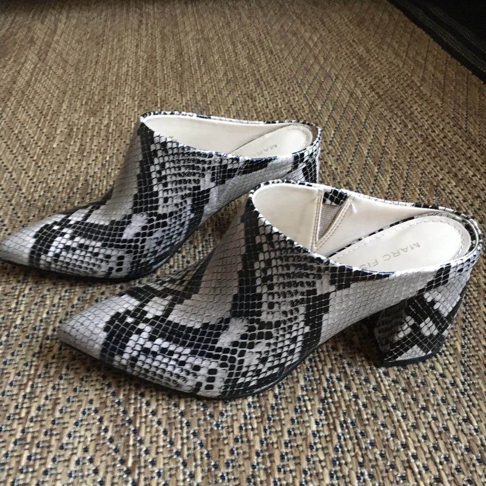 Marc Fisher Ragni Snake Print Pointed Mule - image 2